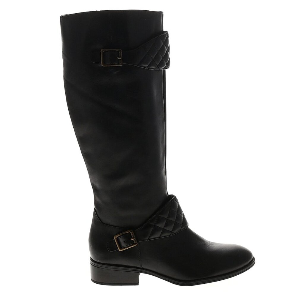 Lauren Ralph Lauren Meveah Black Leather Knee High Riding Boots 6.5 B - Picture 2 of 9